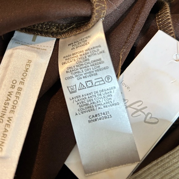 LOFT Brown Faux Suede Leggings Size Small NWT - Picture 4 of 4